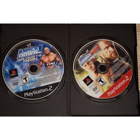 Lot Of 2 WWE Disc Only PS2  Games  Untested Scratched Here Comes The Pain SVR09 - Picture 1 of 2